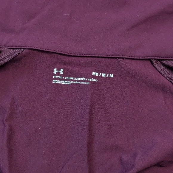 Under Armour Women’s Full Zip Athletic Fitted Jacket Burgundy Size M - Picture 7 of 7